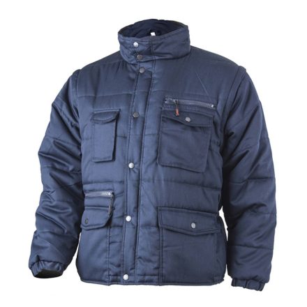 Coverguard Polena téli munkavédelmi kabát levehető ujjakkal, kék színben L