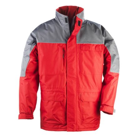Coverguard Ripstop szakadásbiztos munkavédelmi kabát piros/szürke színben L