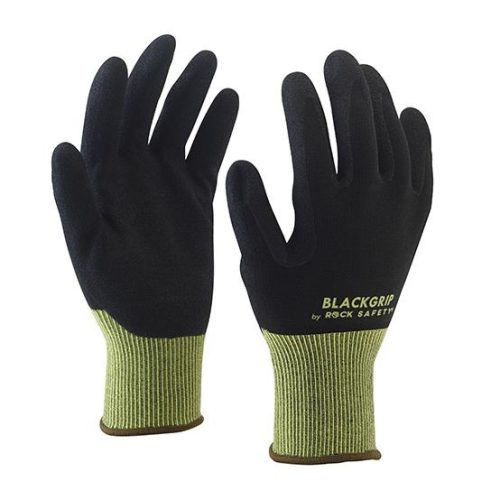 ROCK BLACKGRIP NYLON/SPANDEX SZERELŐKESZTYŰ HABNITRIL TENYÉRMÁRTÁSSAL 6-OS